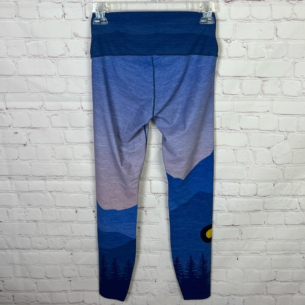 Colorado Threads Mountain Sunset Native Yoga Leggings View 6